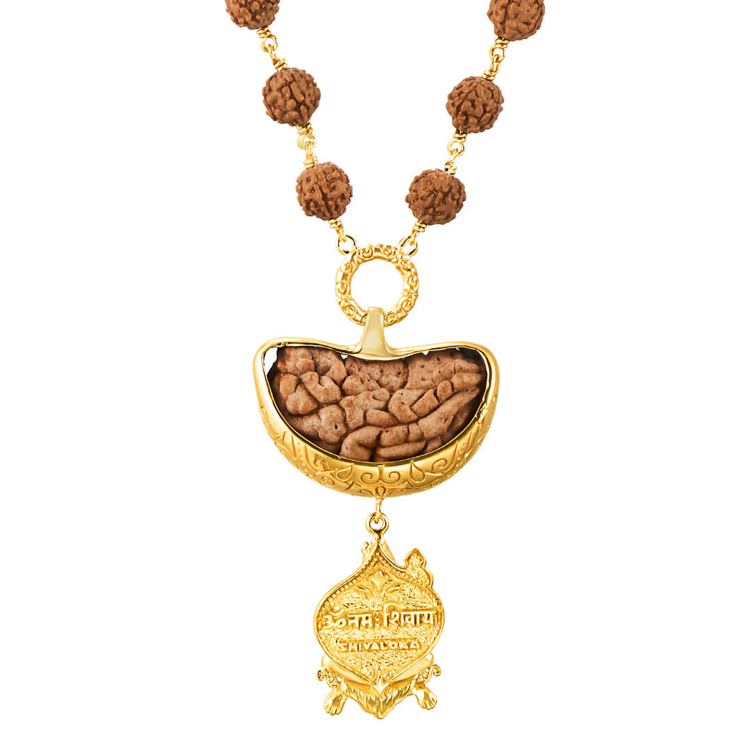 Shiva 1 Mukhi Rudraksha Mala (gold) 4