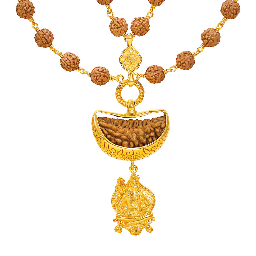 Shiva 1 Mukhi Rudraksha Mala (gold) 5