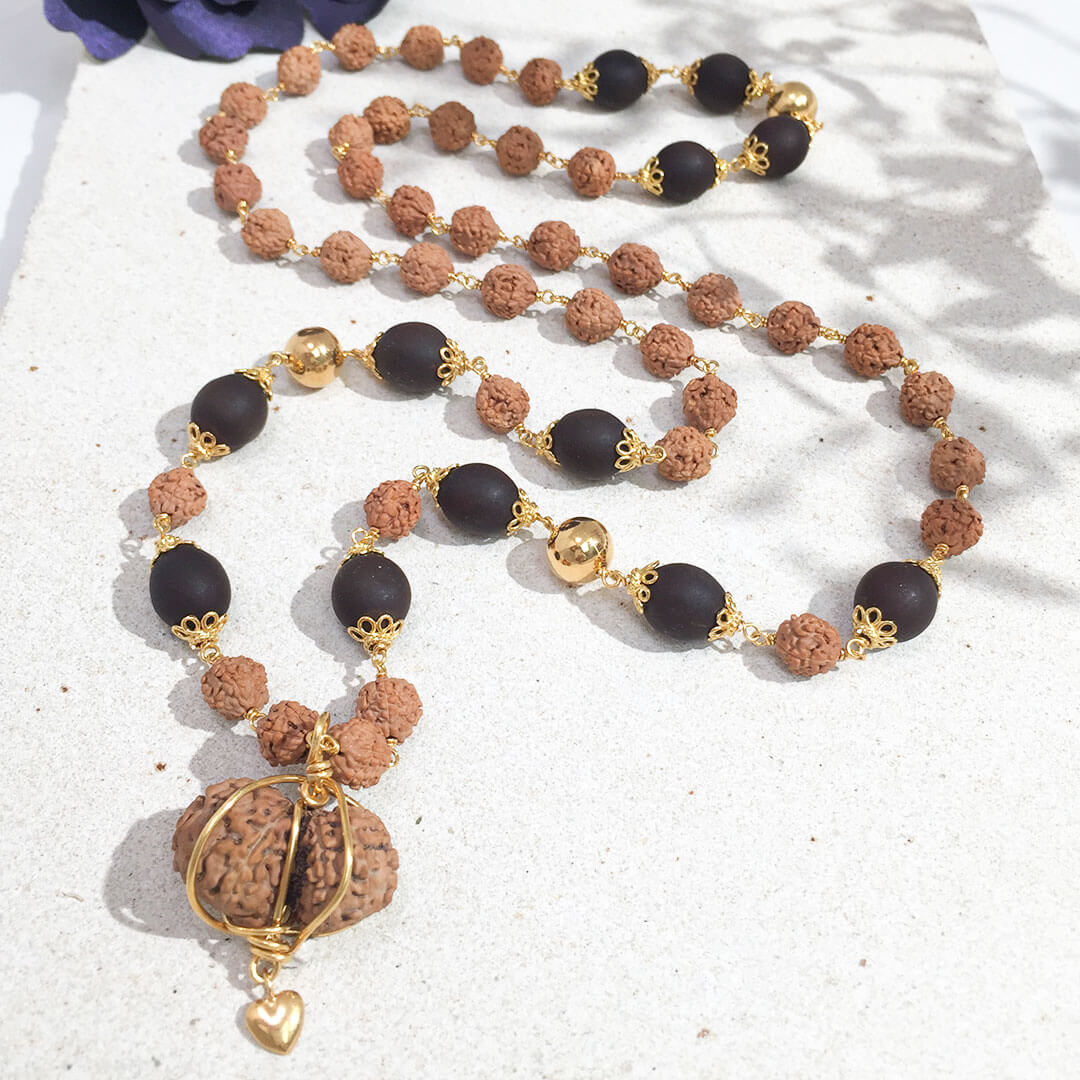 True Love Gaurishankar Bhakti Mala Necklace (gold) 4