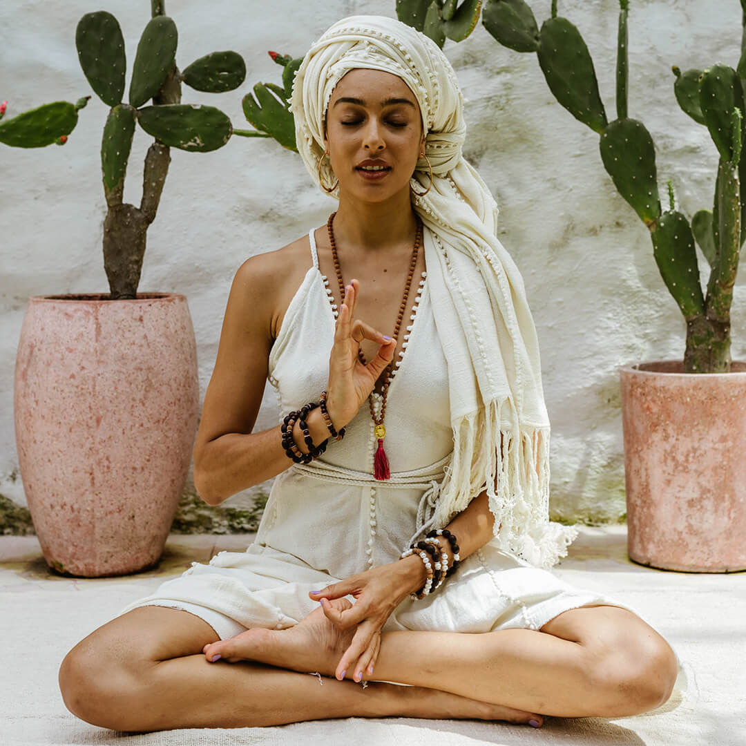 Shirdi Sai Baba Meditation Mala (burgundy-gold) 8