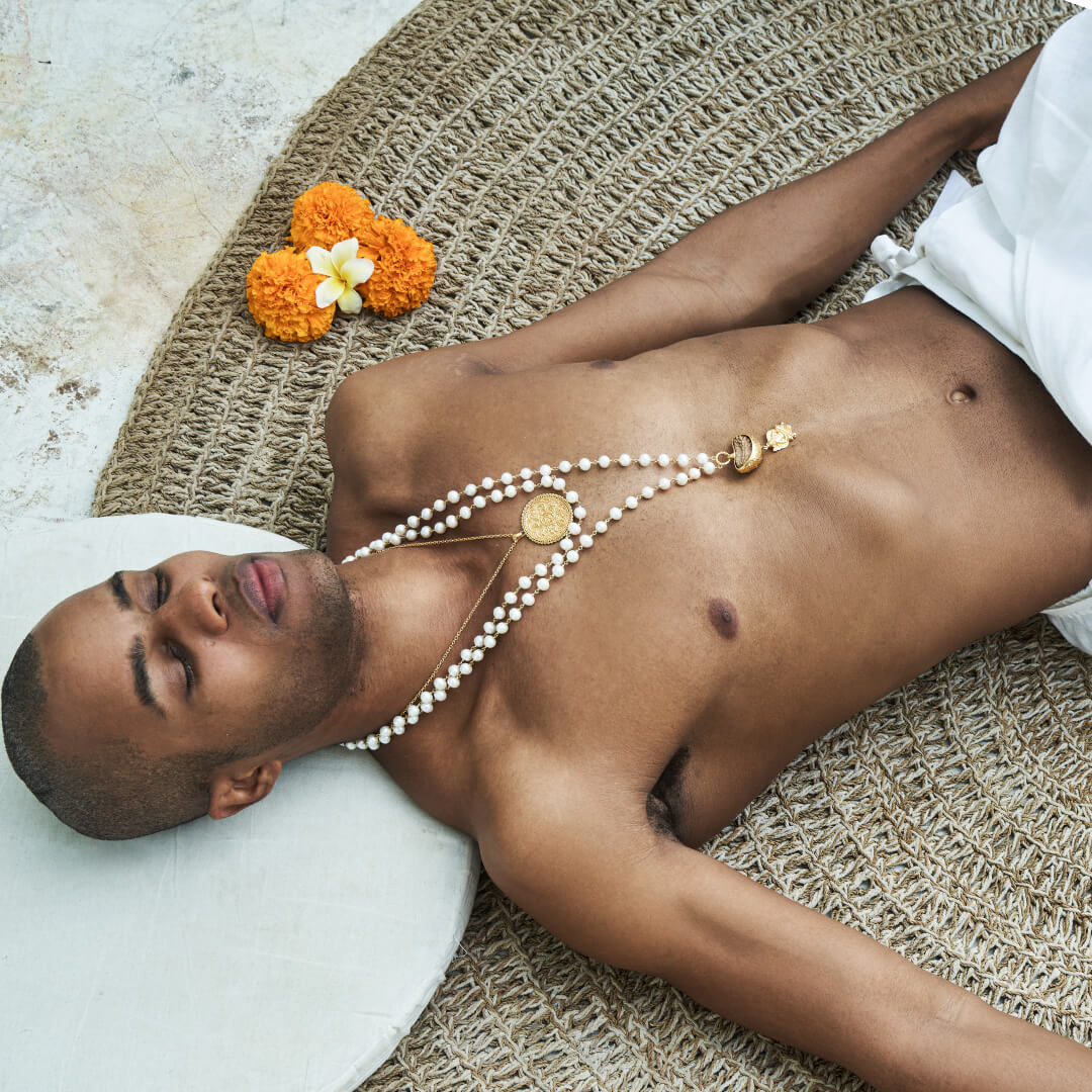 Shiva 1 Mukhi Pearl Mala (gold) 10