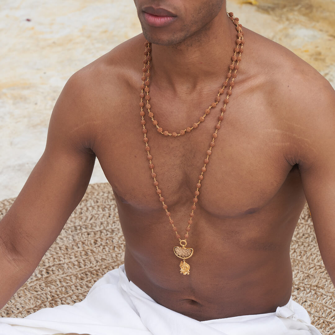 Shiva 1 Mukhi Rudraksha Mala (gold) 6