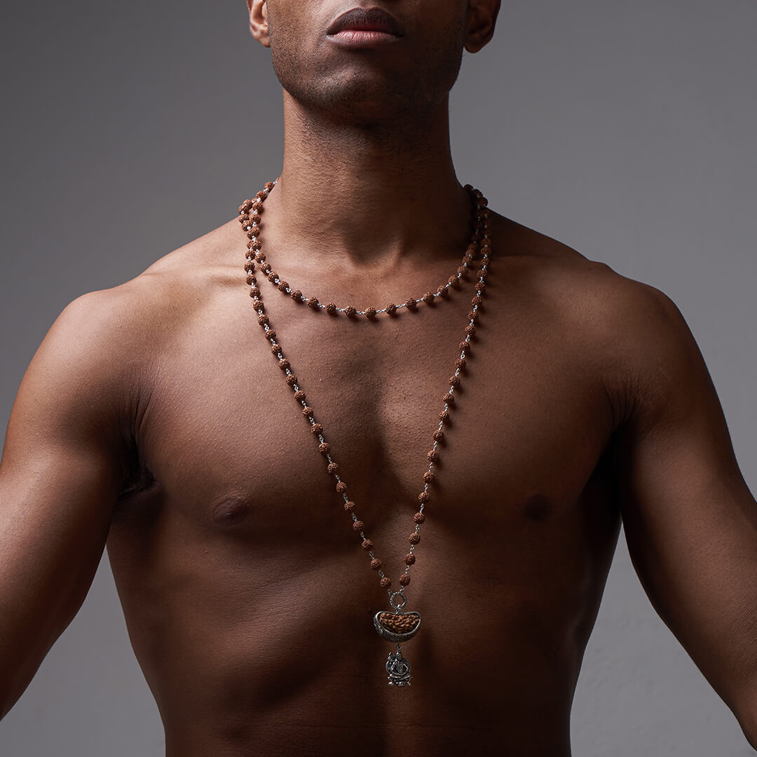 Shiva 1 Mukhi Rudraksha Mala (silver) 8