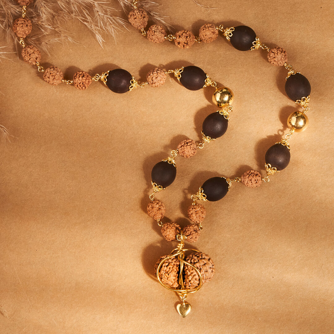 True Love Gaurishankar Bhakti Mala Necklace (gold) 5