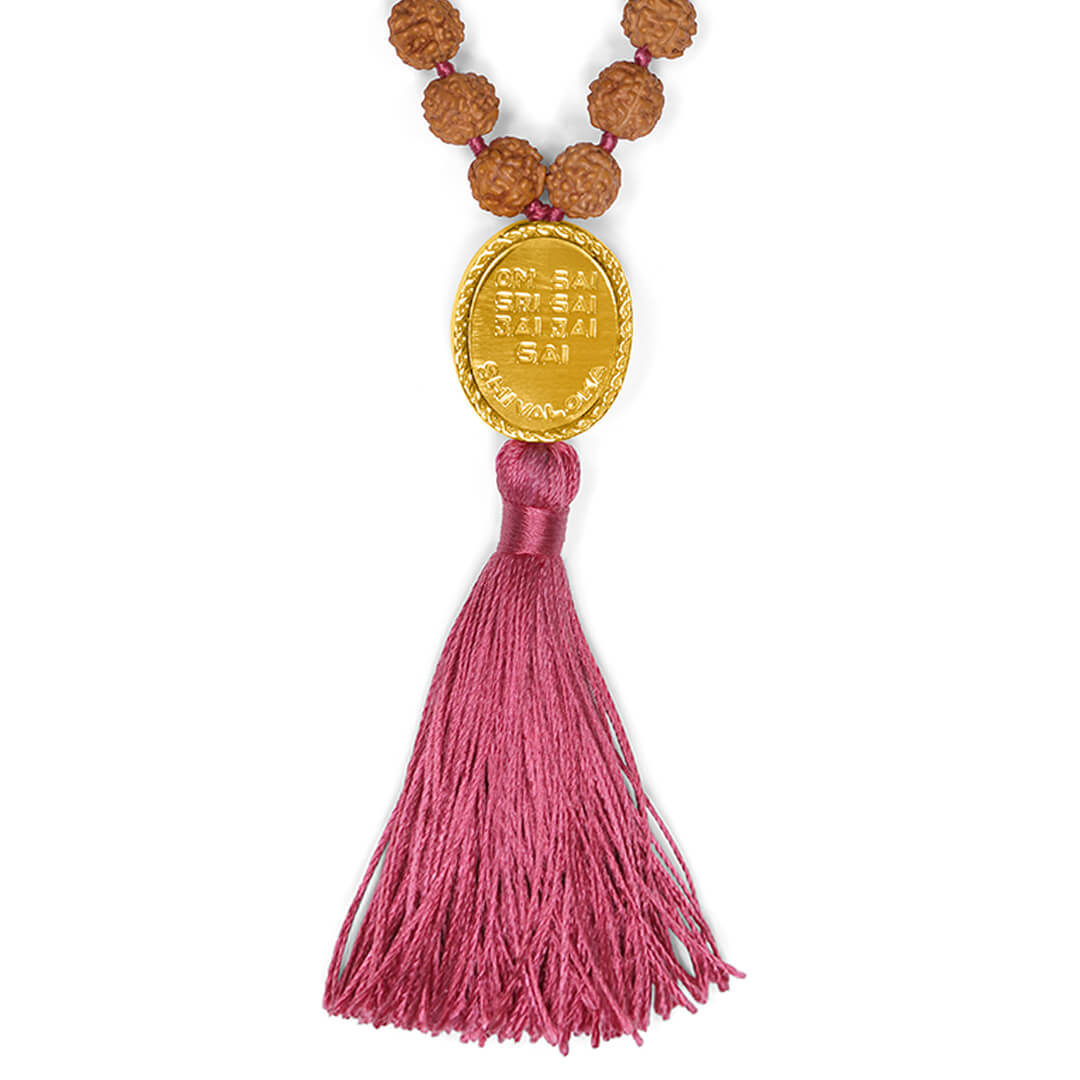 Shirdi Sai Baba Meditation Mala (burgundy-gold) 4