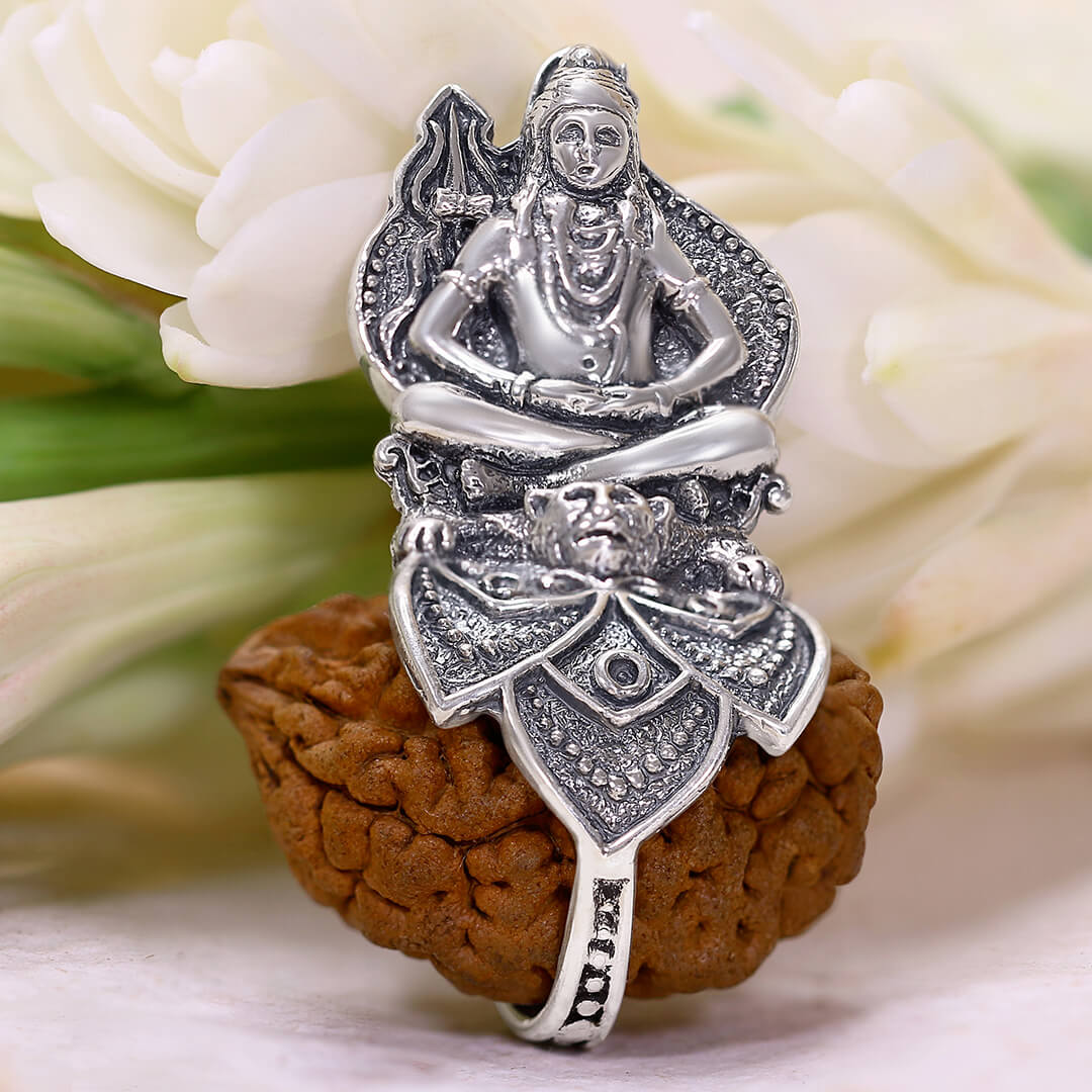 Shiva 1 Mukhi Rudraksha pendant (silver) 3