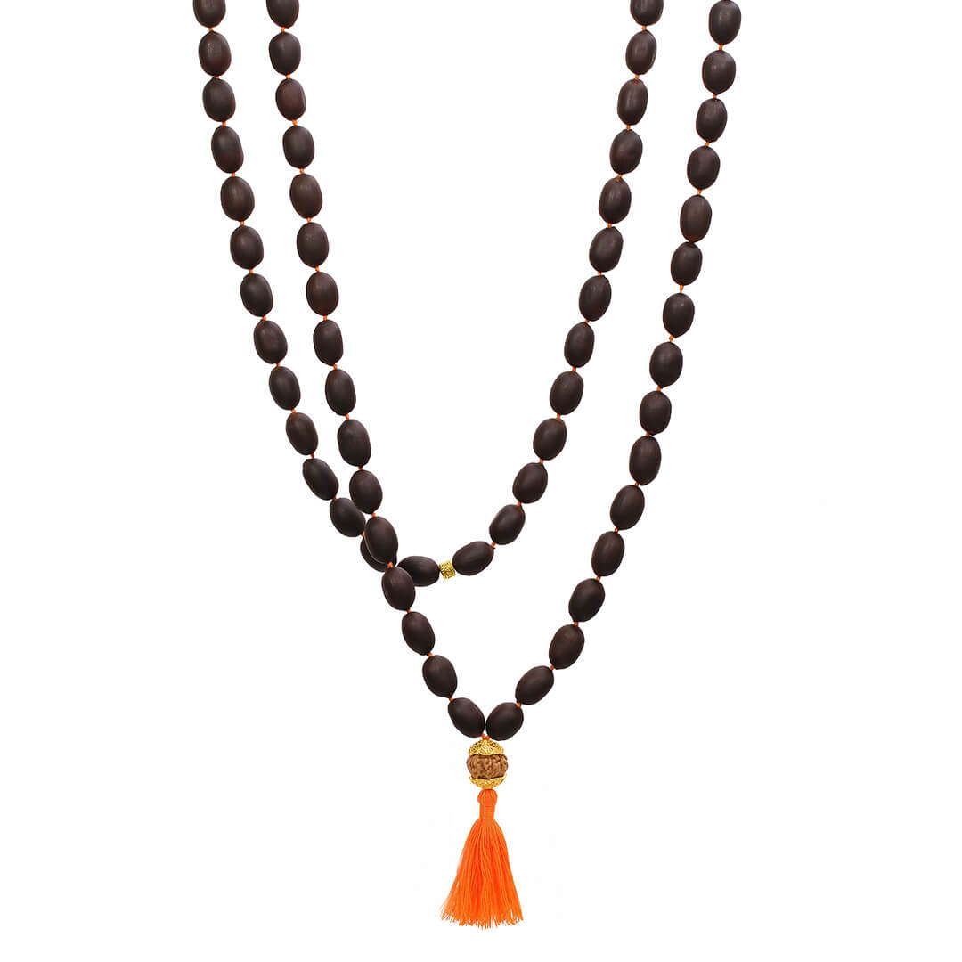 Lotus Dhyana Saffron 72 (with mukhi) 1