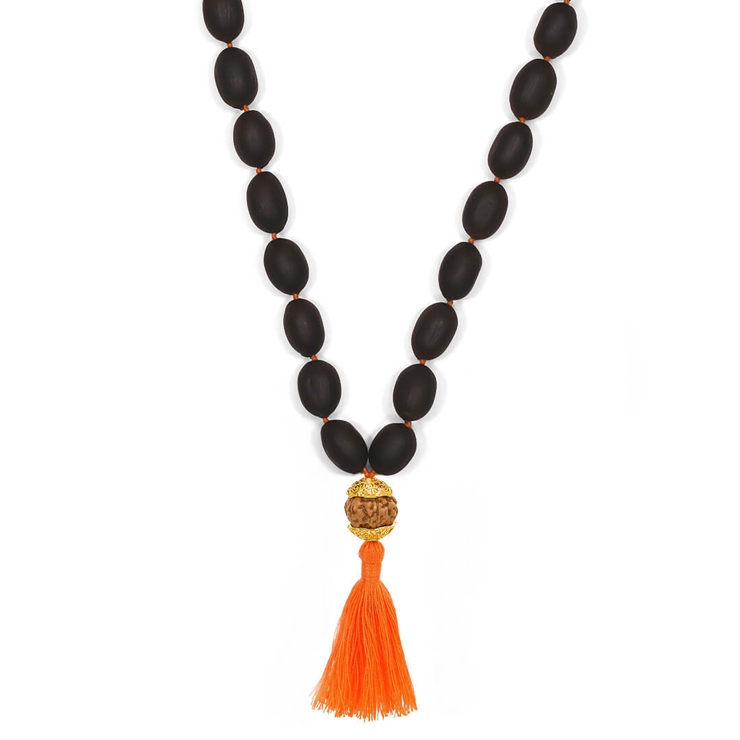 Lotus Dhyana Saffron 72 (with mukhi) 3