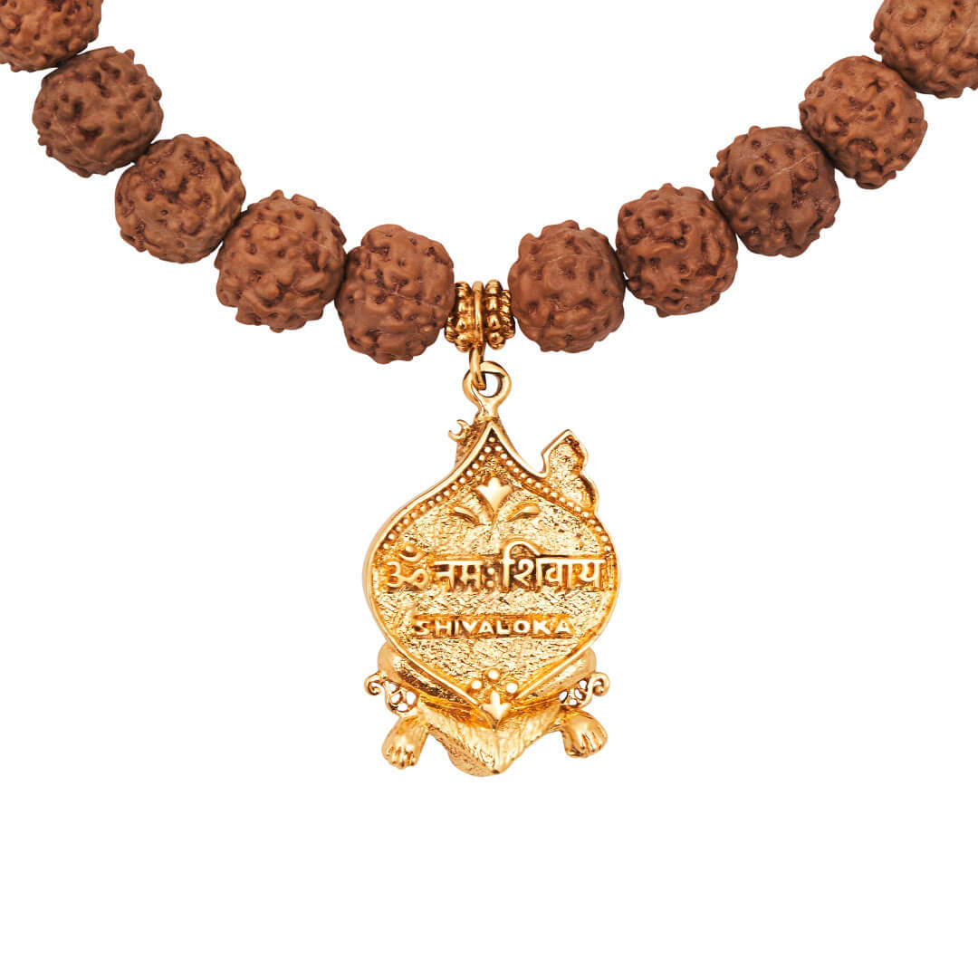 Mahadeva-Shiva-pendant-rudraksha-bracelet-(gold)-Square2