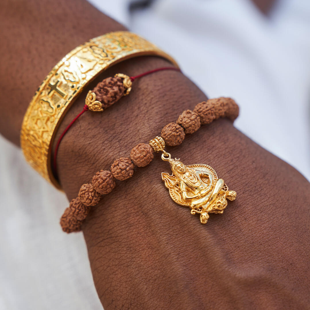 Mahadeva-Shiva-pendant-rudraksha-bracelet-(gold)-Square6