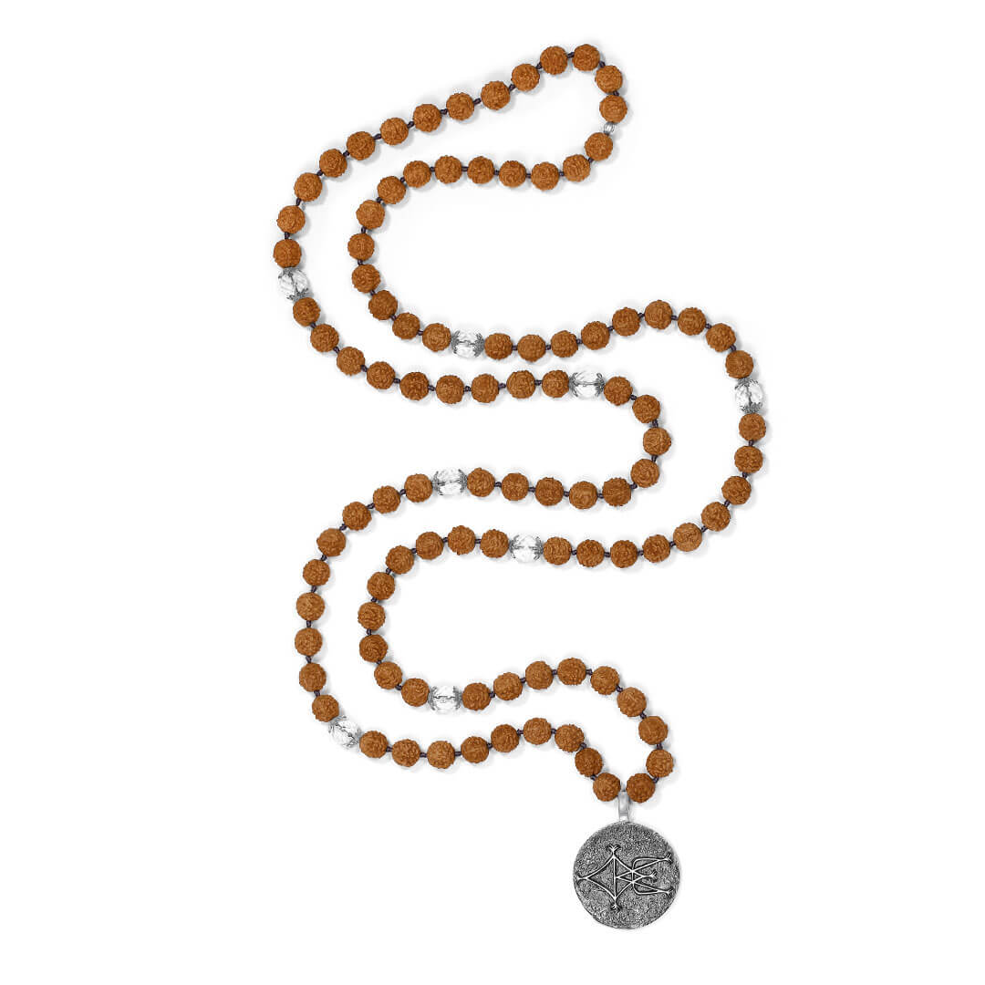Shiva-Third-Eye-Crystal-Rudraksha-Mala-(silver)-2