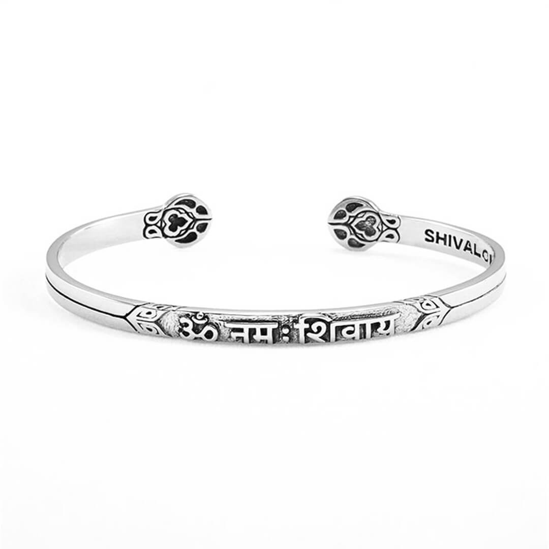 Shiva mantra cuff 1 silver