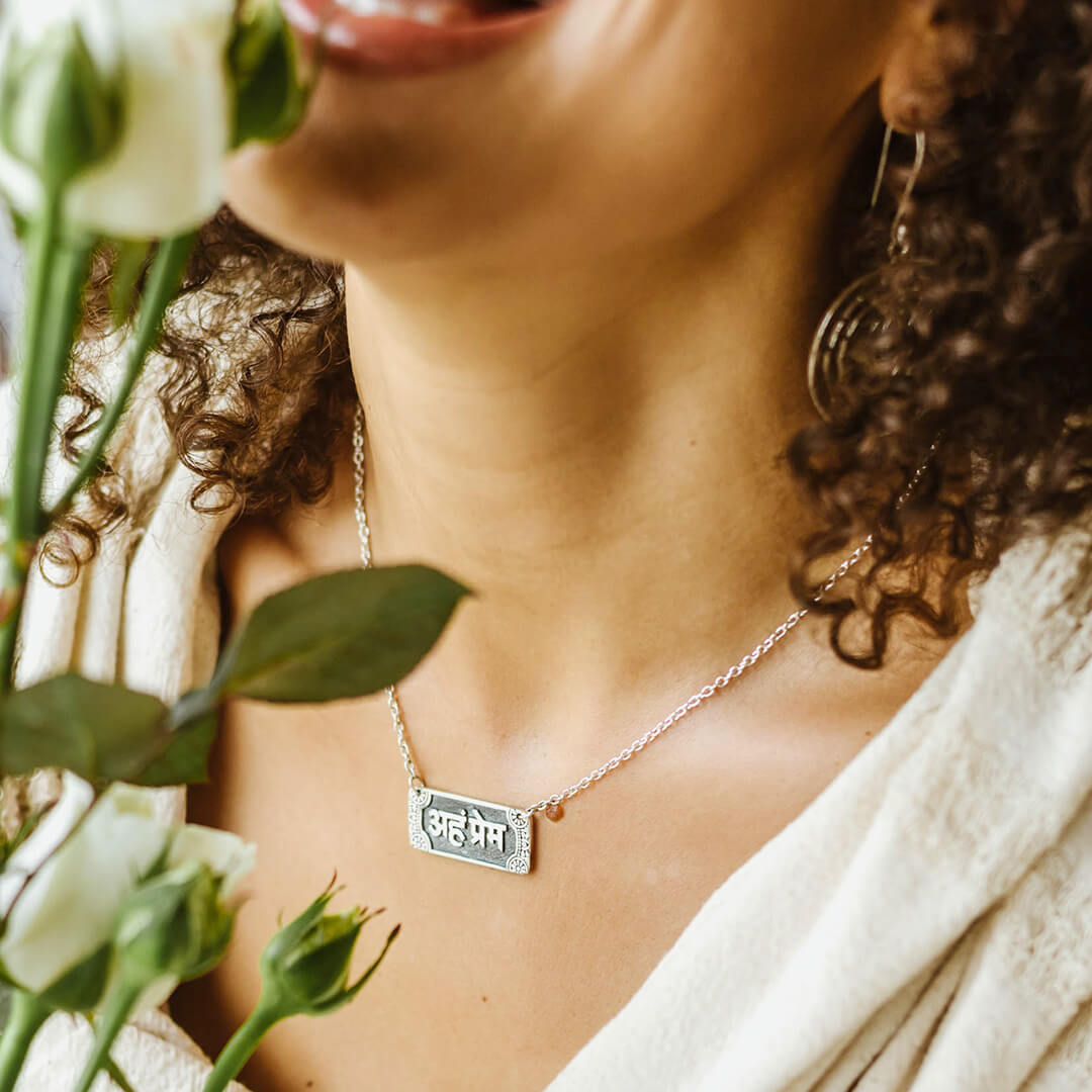 I AM DIVINE LOVE Mantra Necklace 11