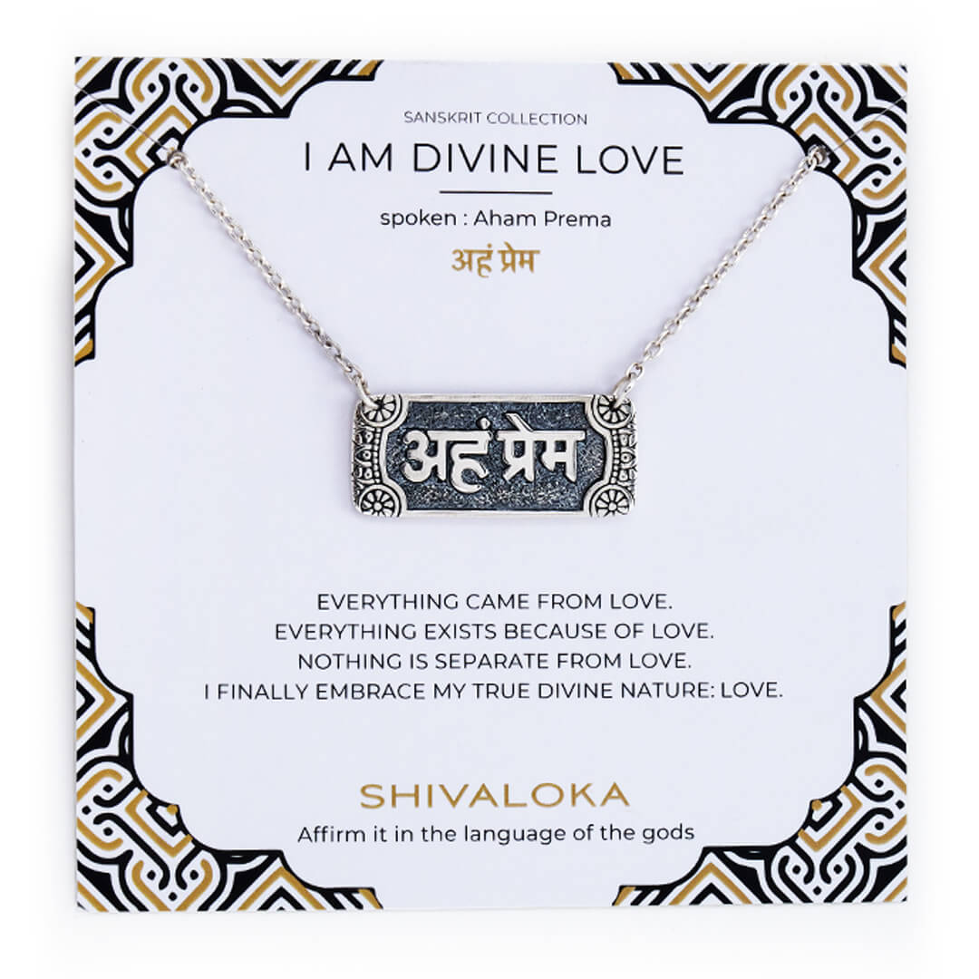 I AM DIVINE LOVE Mantra Necklace 3