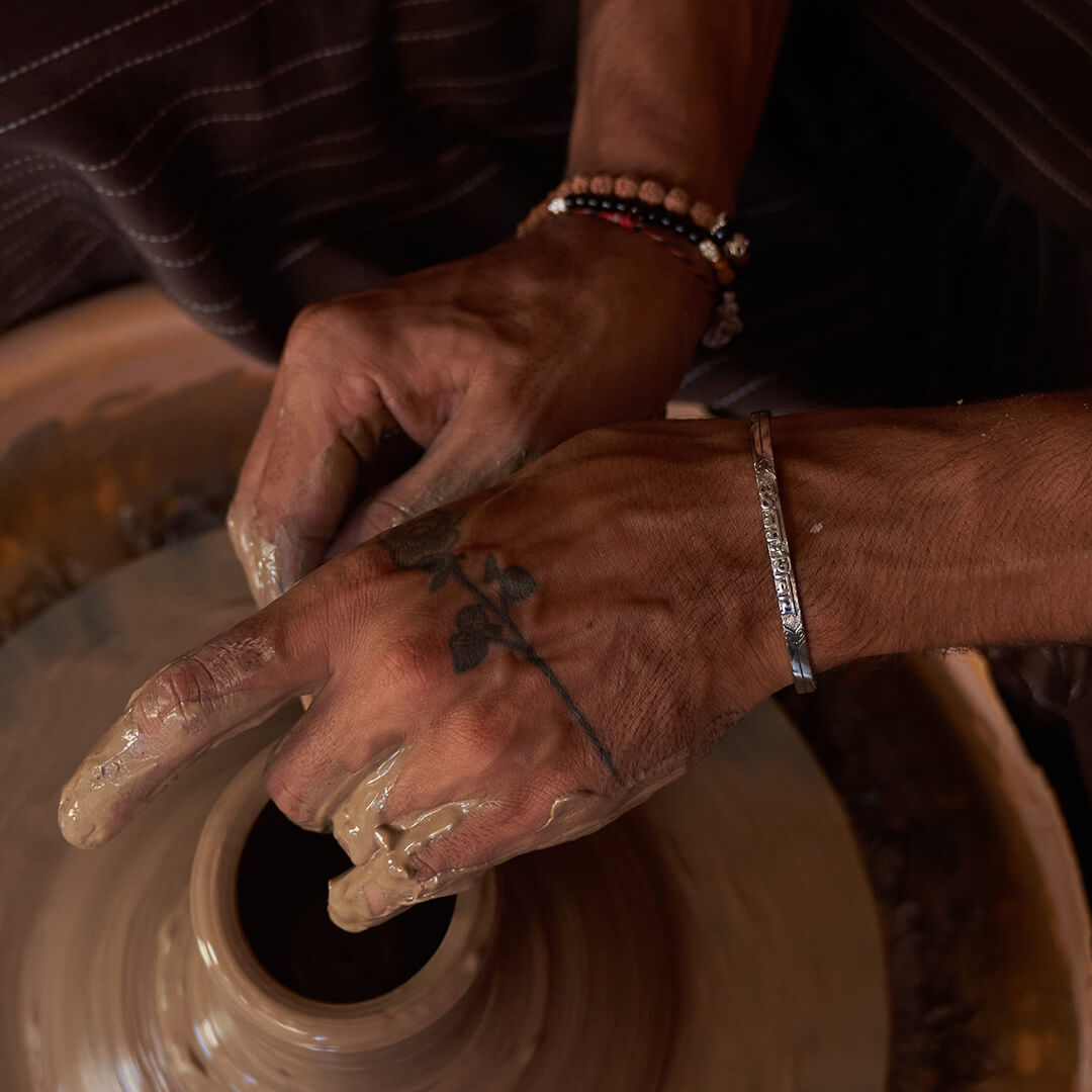 Shiva Mantra Cuff silver 12