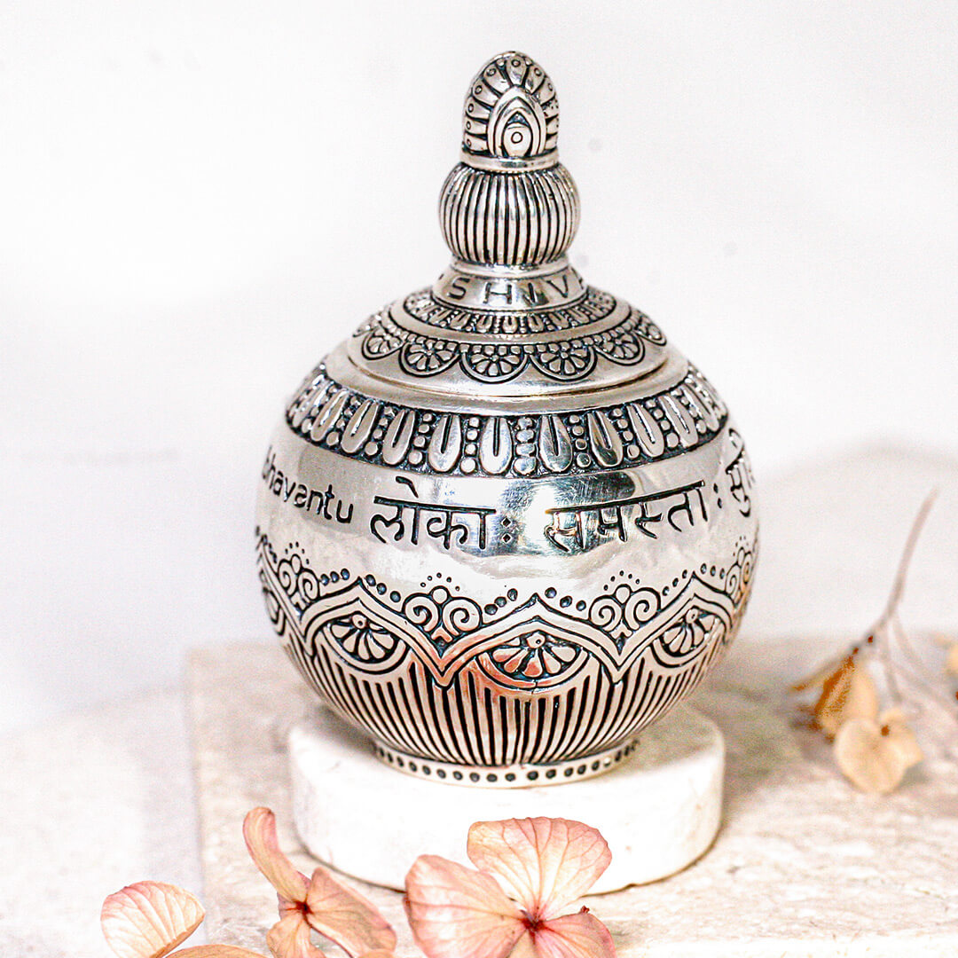 Blessing Mantra Altar Bowl (Silver) – square3