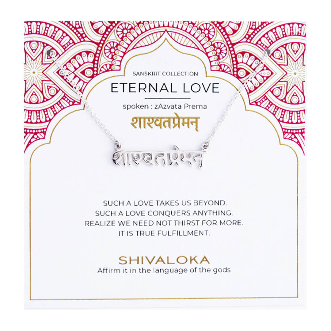 Eternal Love Sanskrit Necklace (silver) 2