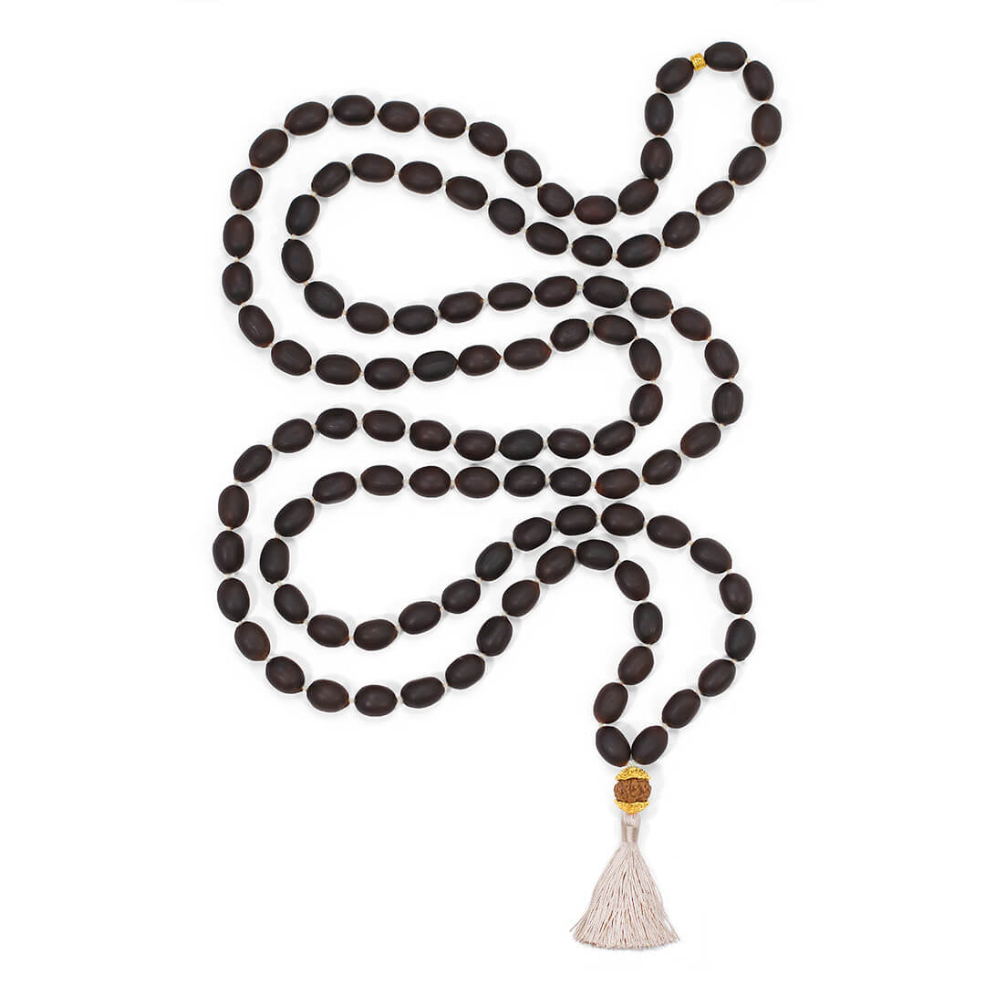 Lotus Dhyana Ash 108 (with mukhi) 2