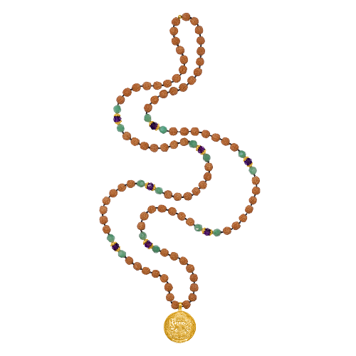 New_-_Gayatri_Yantra_Mala_amethyst-green_aventurine new arrival