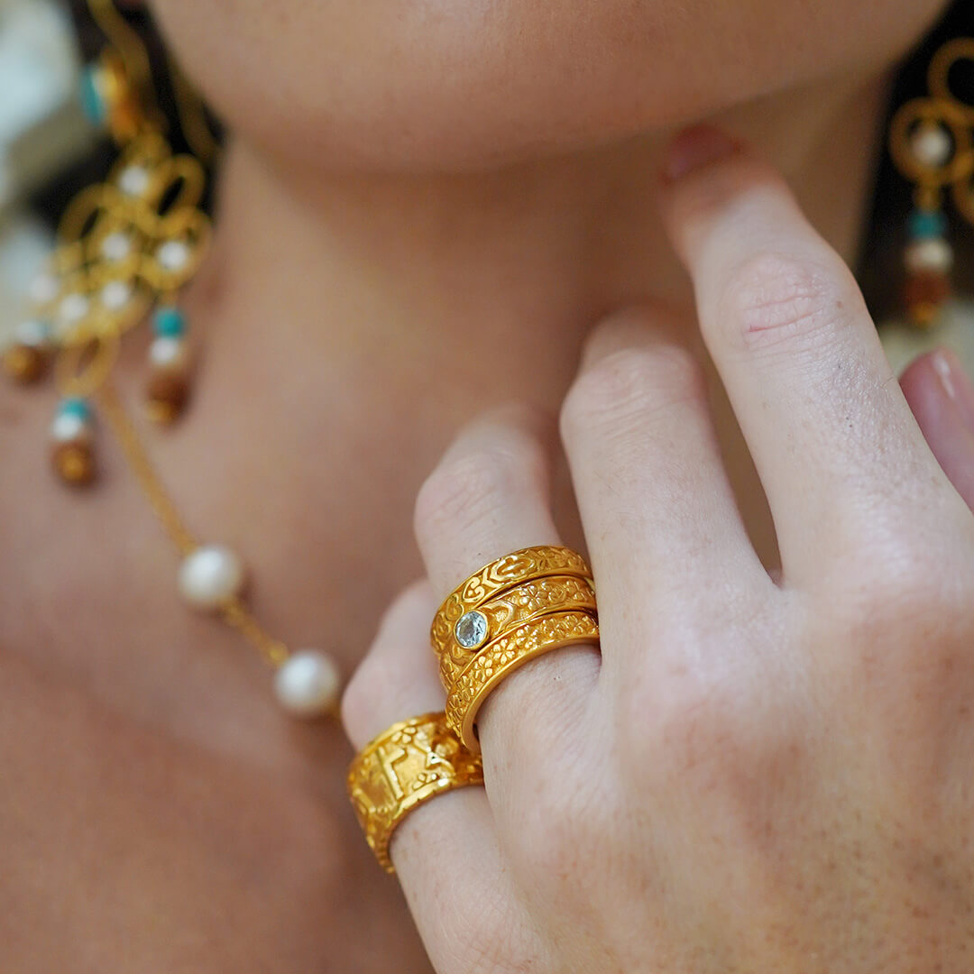 Ajna Blue Topaz gold 3