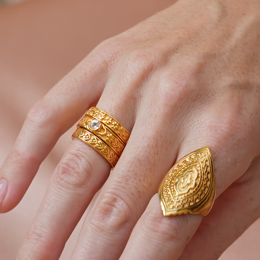 Ajna White Topaz gold 2