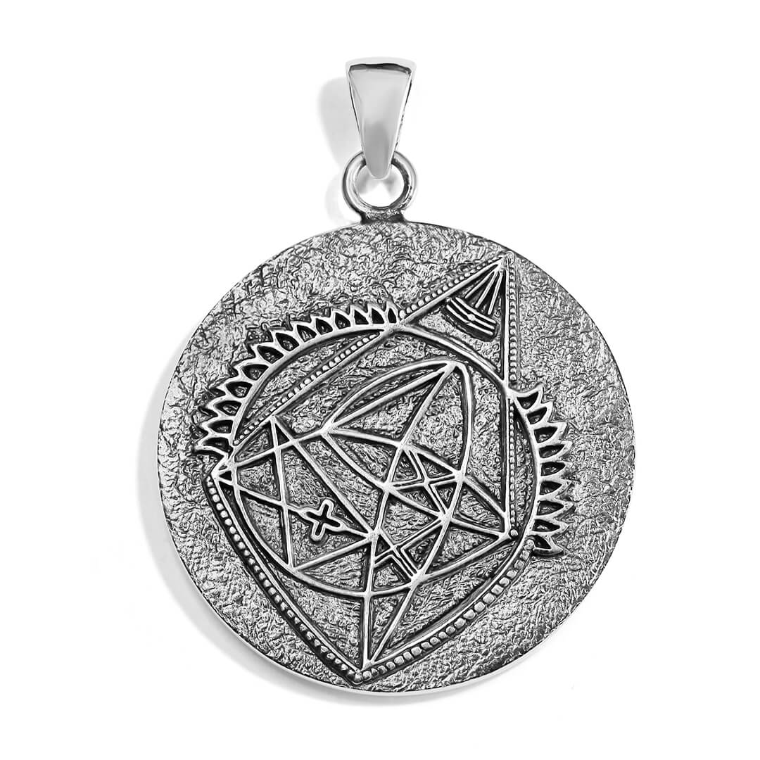 Ganesh Yantra Pendant Necklace silver 1