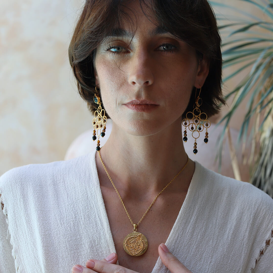 ganesh yantra pendant gold3