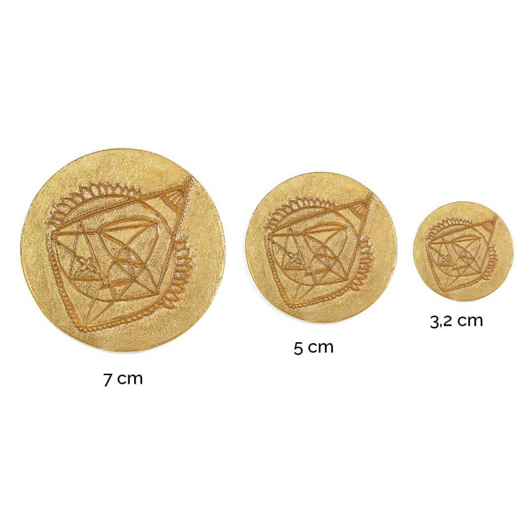 Ganesh Yantra Medallion gold 3