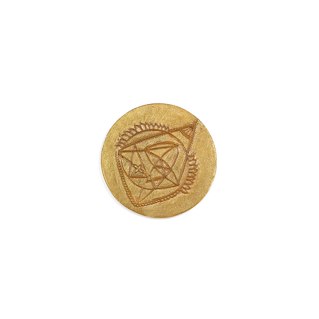 Ganesh Yantra Medallion gold 32cm-1