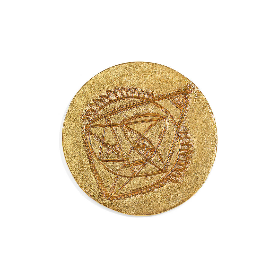Ganesh Yantra Medallion gold 5cm-1