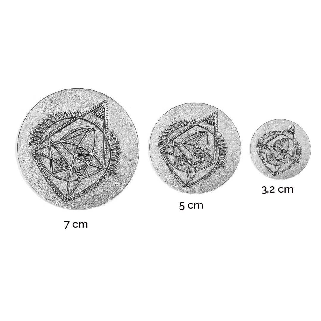 Ganesh Yantra Medallion silver 3