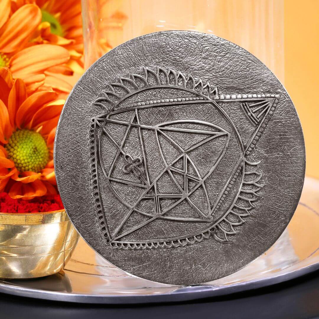 Ganesh Yantra Medallion silver 4