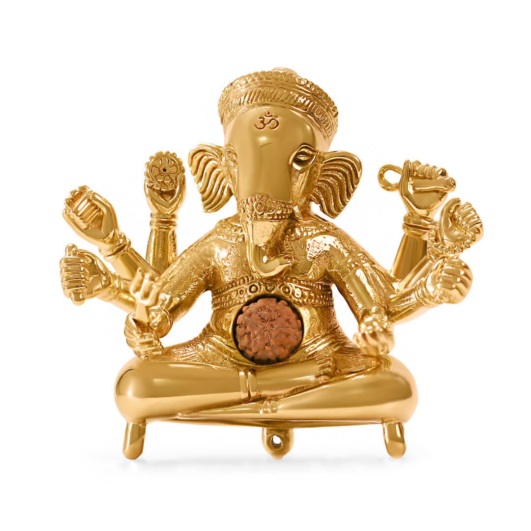 Lambodara – Ganesh Pocket Statue gold 1