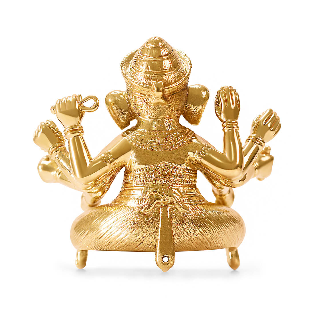 Lambodara – Ganesh Pocket Statue gold 3