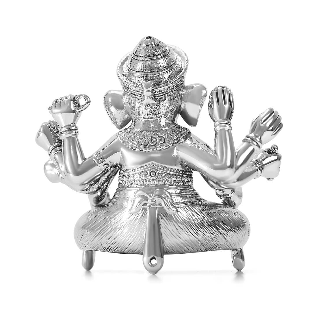 Lambodara – Ganesh Pocket Statue silver 3