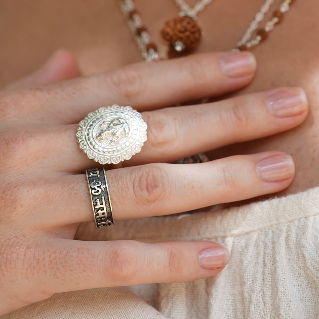 Om Namah Shivaya ring silver 2
