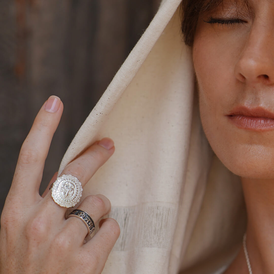 Om Namah Shivaya ring silver 5