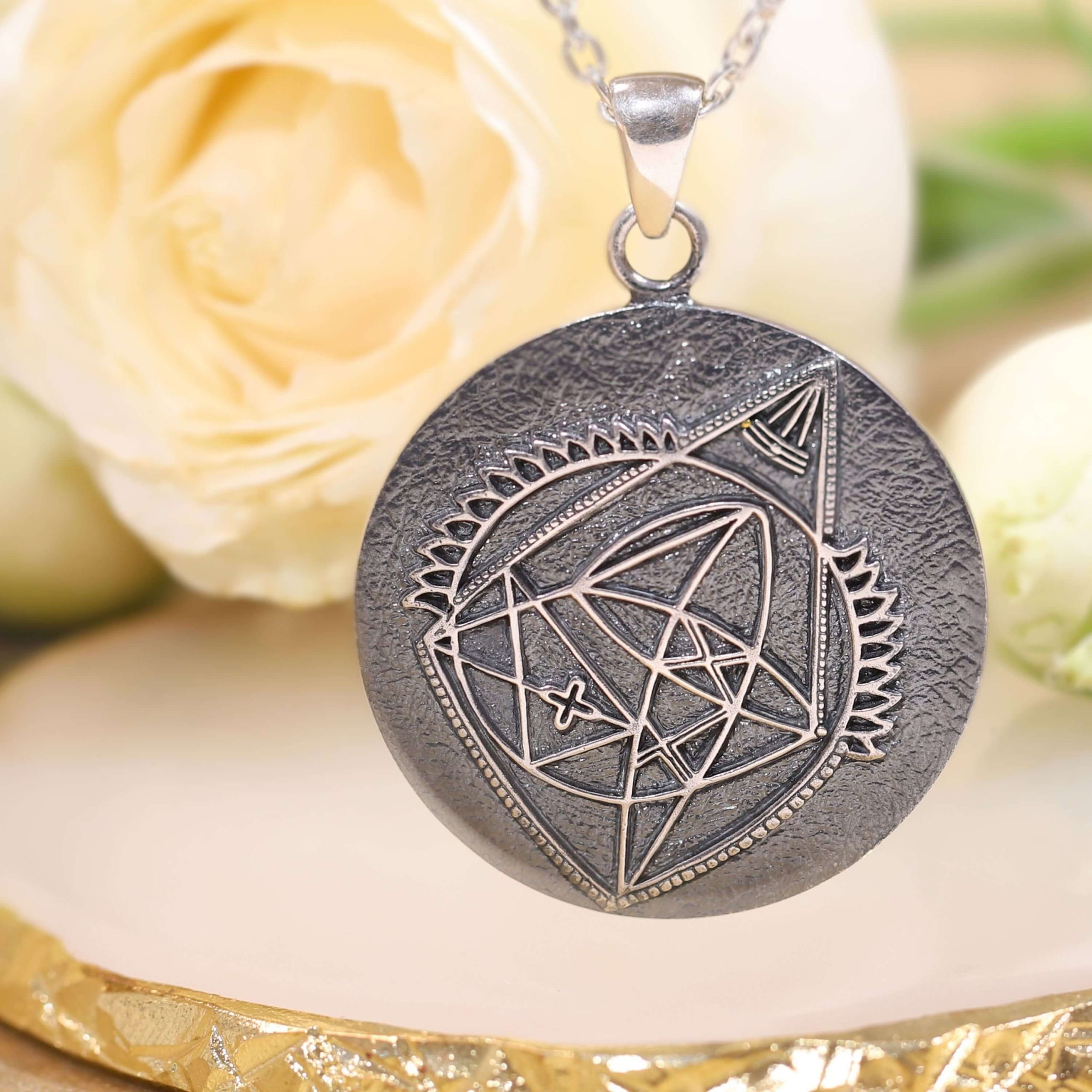 ganesh yantra pendant silver